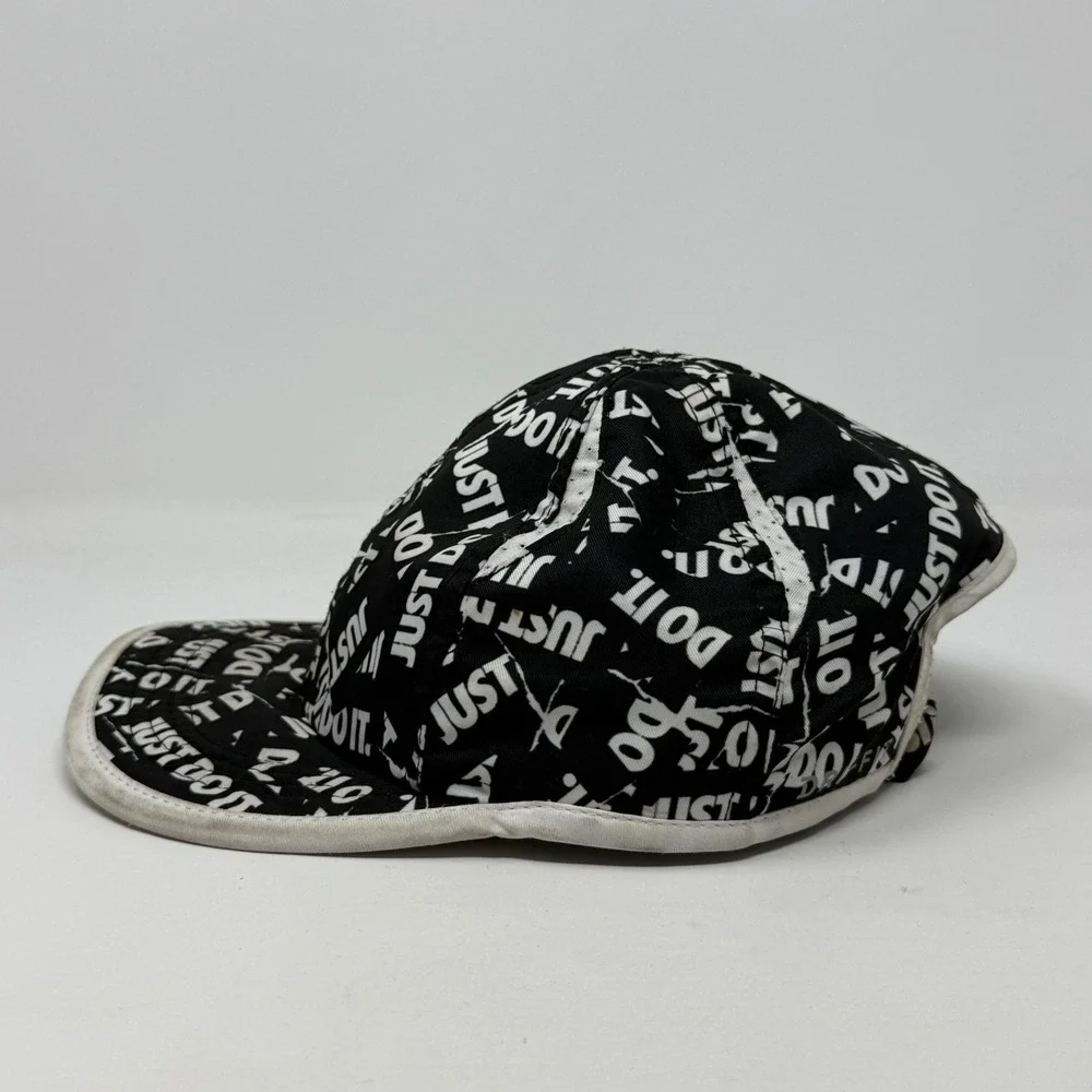 Nike Toddler Featherlight Dri-FIT Just Do It‎ Print Hat Black White Adjustable